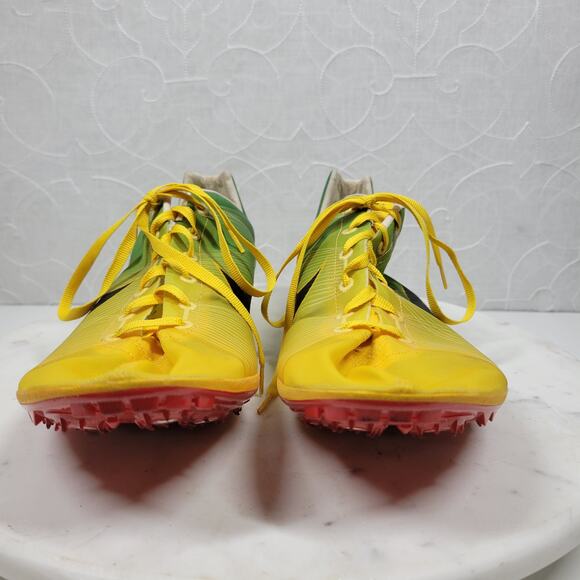 Nike Bowerman Zoom Victory Shoes Mens 11.5‎ Yellow Green Ultra Lite Track Field - Picture 12 of 14